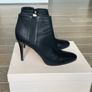 Jimmy Choo Tito Black Leather Ankle Boots Booties EU40